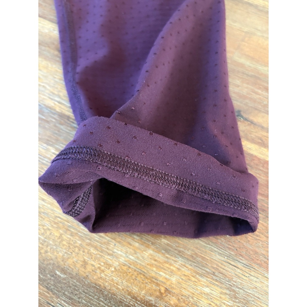 Lululemon Astro Wunder Under Crop Leggings Maroon Women's Size 4 Shine Dot - Picture 10 of 16